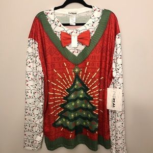 Men’s Long Sleeve Christmas Shirt XXL NWT